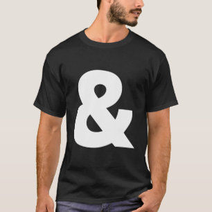 Helvetica Display Black White Italic Ampersand Log T-Shirt