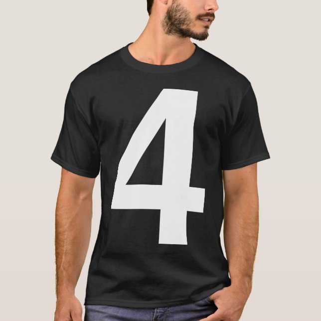 Helvetica Four on Darks T-Shirt (Front)