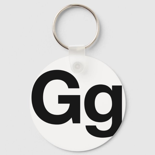 Helvetica Gg Key Ring (Front)