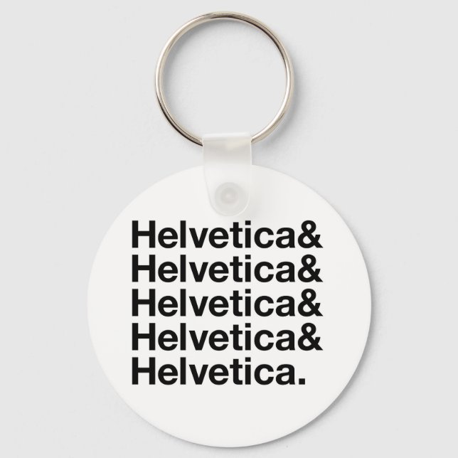 Helvetica& Key Ring (Front)