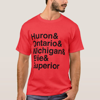 Helvetica List Great Lakes T-Shirt