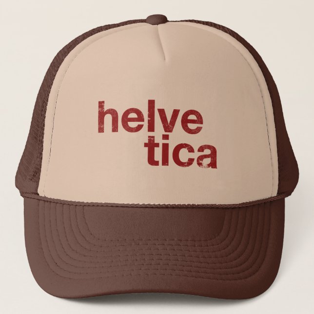helvetica trucker hat (Front)