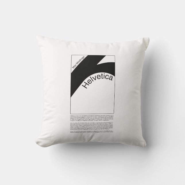 Helvetica Typography | Demo Design Cushion (Front)