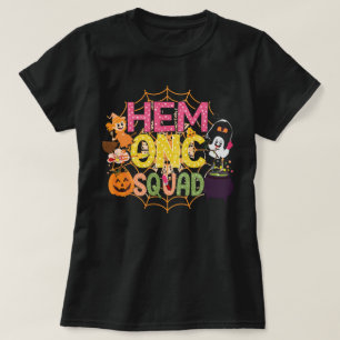 Hem Onc Squad Ghost Pumpkin Halloween Art T-Shirt