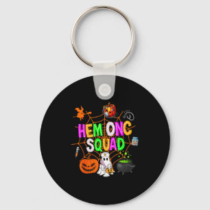Hem Onc Squad Nurse Halloween Ghost Peds Hematolog Key Ring