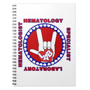 HEMATOLOGIST HEMATOLOGY LAB SPECIALIST SQUARE LOGO NOTEBOOK
