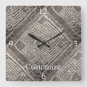 Hemet Maze Stone Thunder_Cove   Square Wall Clock