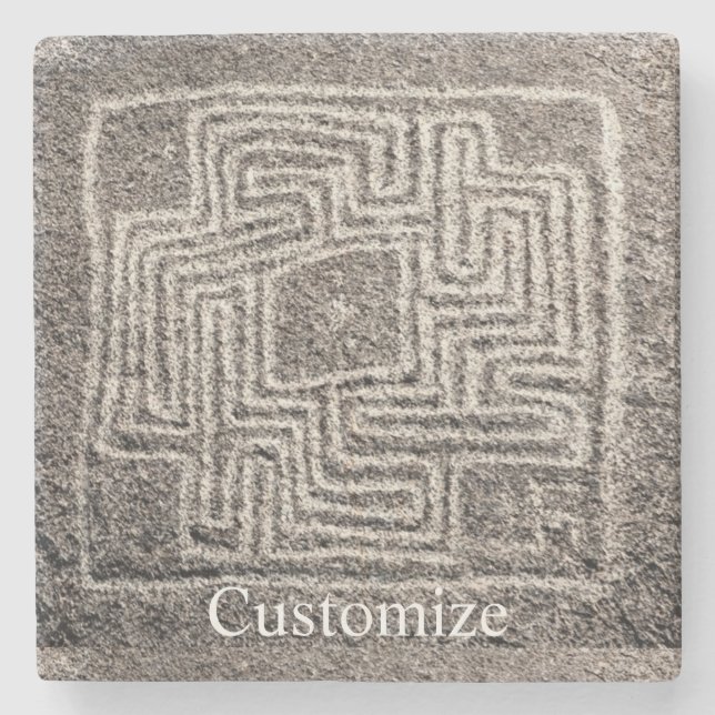 Hemet Maze Stone Thunder_Cove Stone Coaster (Front)