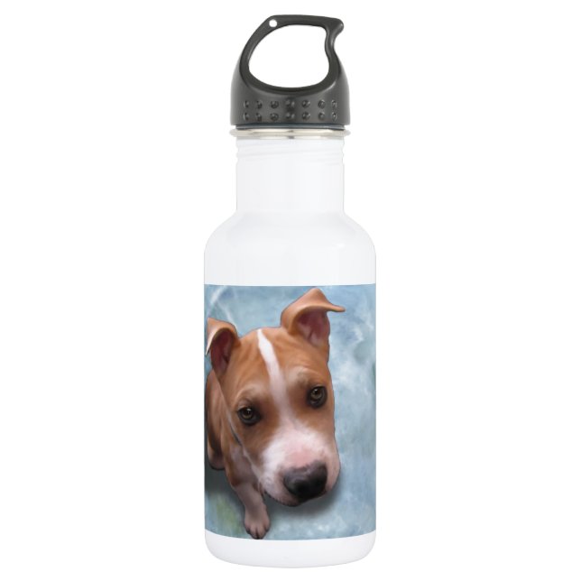 Hemi the Pit Bull Puppy 532 Ml Water Bottle (Front)