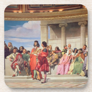 Hemicycle: Artists of All Ages, detail of left han Coaster