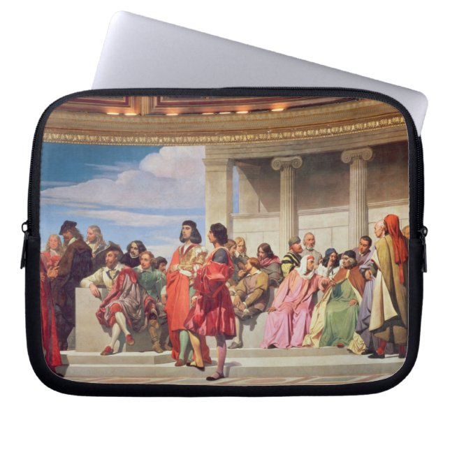 Hemicycle: Artists of All Ages, detail of left han Laptop Sleeve (Front)