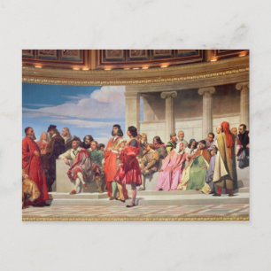 Hemicycle: Artists of All Ages, detail of left han Postcard