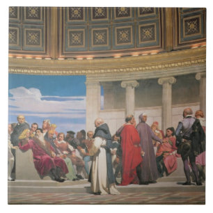 Hemicycle: Artists of All Ages, detail of the righ Ceramic Tile