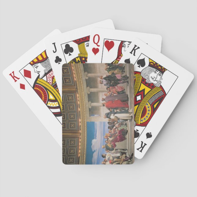 Hemicycle: Artists of All Ages, detail of the righ Playing Cards (Back)