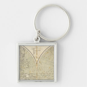 Hemisphere Atlas Map Key Ring
