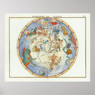 Hemisphere Austral John Flamsteed Poster