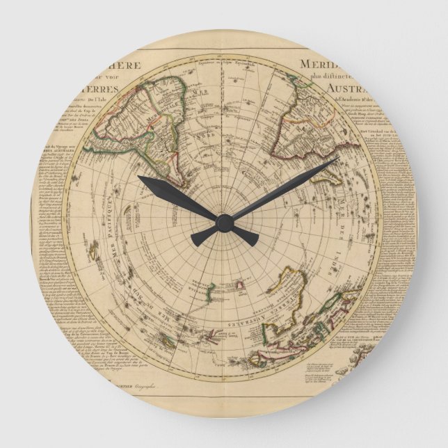 Hemisphere meridional. large clock (Front)