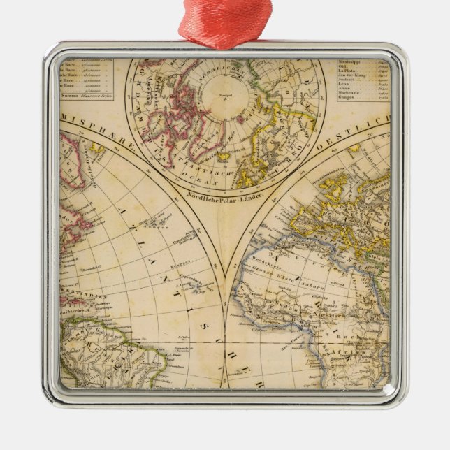 Hemispheres Metal Tree Decoration (Front)