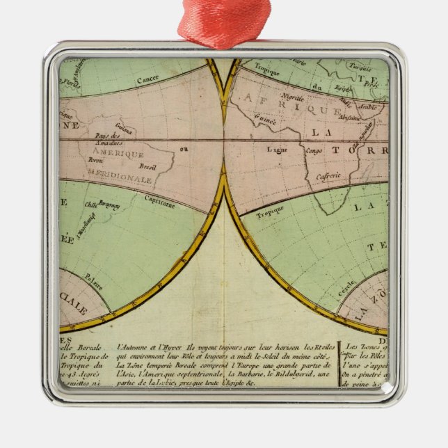 Hemispheres Metal Tree Decoration (Front)
