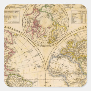 Hemispheres Square Sticker