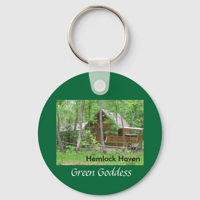 Hemlock Haven Green Goddess Key Ring (Front)