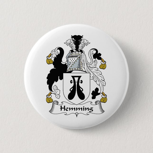 Hemming Family Crest 6 Cm Round Badge (Front)