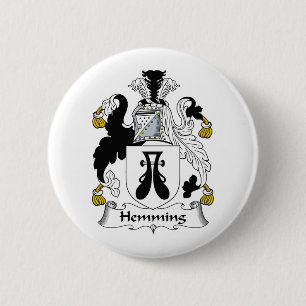 Hemming Family Crest 6 Cm Round Badge