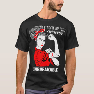 Hemochromatosis Warrior Unbreakable  Awareness T-Shirt