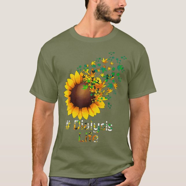 Hemodialysis life dialysis sunflower T-Shirt (Front)