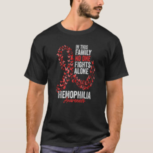 Hemophilia Awareness Month Butterflies Red Ribbon  T-Shirt