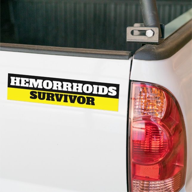 Hemorrhoids Survivor Bumper Sticker (On Truck)