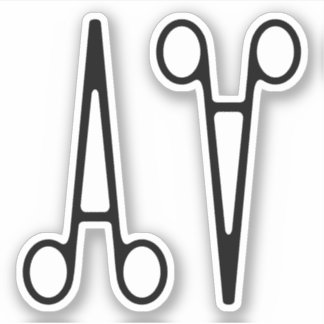 Hemostatic forceps (clamp), hemostat, paean sticke