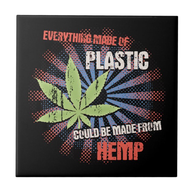 Hemp Plastic Ceramic Tile (Front)
