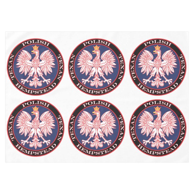 Hempstead Round Polish Texan Tablecloth (Front (Horizontal))