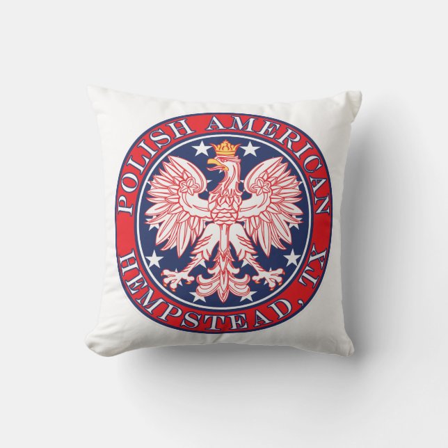 Hempstead Texas Polish American Eagle Cushion (Front)