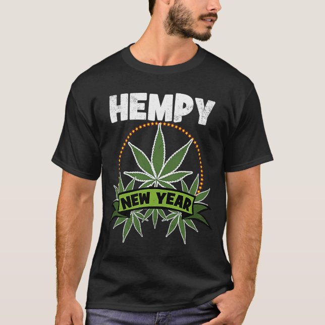 Hempy New Year  Pot Weed T-Shirt (Front)