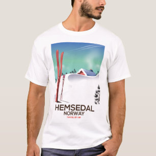 Hemsedal Norway Ski travel poster T-Shirt