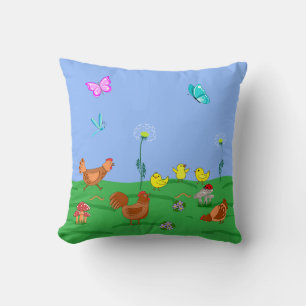 Hen and chicks  cushion