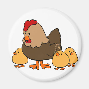 Hen and Chicks Magnet