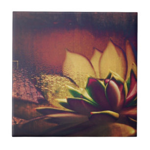 Hen and Chicks Plant Digital Art Tile