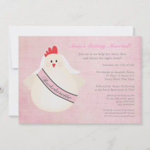 Hen Bachelorette Night Party Illustrated Invite
