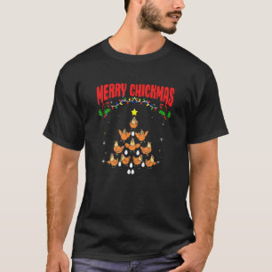 Hen Chick Farmer Merry Chickmas Christmas Chicken T-Shirt