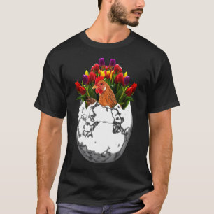Hen Chicken Egg Flower Floral T-Shirt