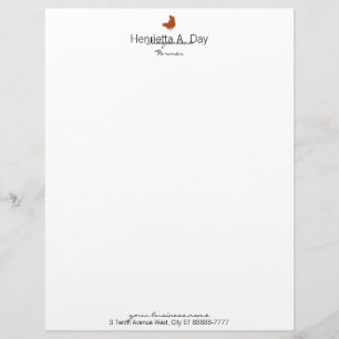 Hen [chicken, farmer, organic eggs] letterhead template