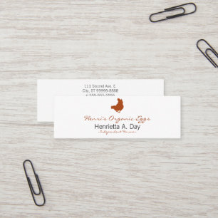 Hen [chicken, farmer, organic eggs] mini business card