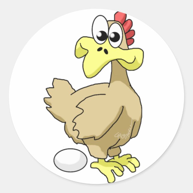 Hen Classic Round Sticker (Front)