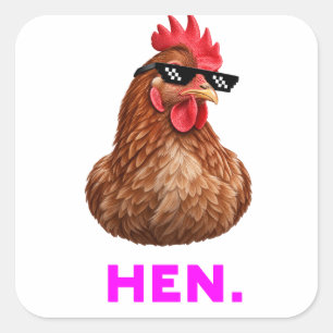 Hen Do Party Tote Bag Square Sticker