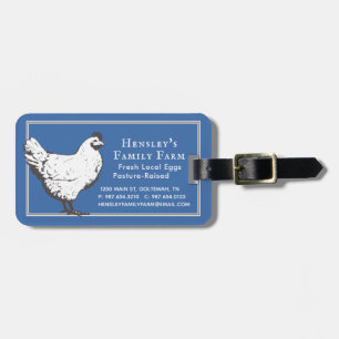 Hen Farm Business Label Promotional Luggage Tag