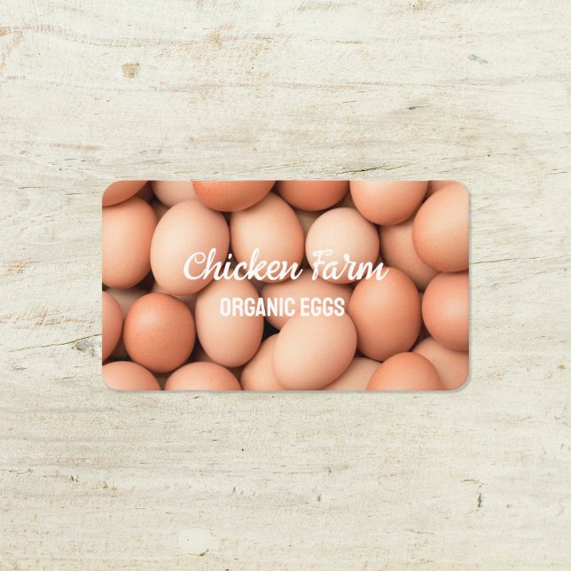 Hen Farm Organic Bio Eggs Business Card (Eggs Visiting Cards)