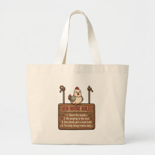 Hen House Rules Funny Chicken Tote